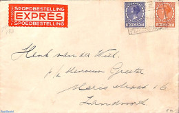 Netherlands 1935 Expres Mail Railway Post Cover, Postal History - Brieven En Documenten