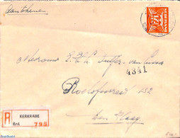 Netherlands 1943 Registered Letter With NVPH No. 385, Postal History - Briefe U. Dokumente