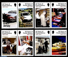 Jersey 2019 50 Years Of Postal History 8v (4x[:]), Mint NH, Sport - Transport - Cycling - Post - Automobiles - Aircraf.. - Cyclisme