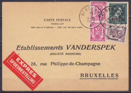 CP (bon De Commande - Ets Vanderspek) En Exprès Affr. N°713x2+715+724T Càd ST-GERARD /16 III 1946 Pour BRUXELLES - 1935-1949 Petit Sceau De L'Etat