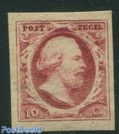 Netherlands 1852 10c Carmine, Wide Margins, Unused Hinged, Unused (hinged) - Unused Stamps