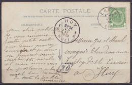 CP Affr. N°83 Càd ENGIS /25 XI 1910 Pour HUY - Boîte Rurale [OK] - Càd Arrivée HUY 1D - 1893-1907 Wappen