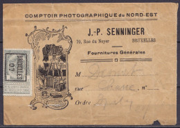 Env. Illustrée "Comptoir Photographique Du Nord-Est J-P Senninger" En Imprimés Affr. PREO [BRUXELLES / 07] (N°53) Pour E - Rollo De Sellos 1900-09