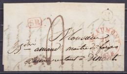 L. Datée 26 Septembre 1838 De BARBENCON Càd BEAUMONT /26 SEPT 1838 Pour Poste Restante à DINANT - [SR] Boîte "M" - Port  - 1830-1849 (Independent Belgium)