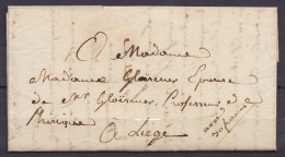 L. Datée 26 Août 1838 De NANCY Pour LIEGE - Man. "avec 30 Francs" - 1830-1849 (Belgica Independiente)