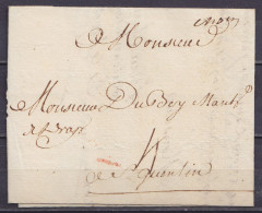 L. Datée 10 Avril 1732 De MONS Pour ST-QUENTIN - Port "4" - Man. "Mons" - 1714-1794 (Austrian Netherlands)