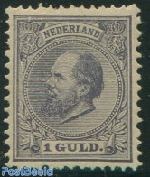 Netherlands 1872 1 Gulden, Unused Hinged, With Attest, Unused (hinged) - Neufs