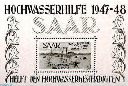Germany, Saar 1948 Innondation Fund S/s, Mint NH, History - Nature - Water, Dams & Falls - Disasters - Other & Unclassified