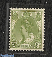 Netherlands 1899 20c Green, 'Bontkraag' With Attest Vleeming, Mint NH - Ungebraucht