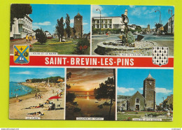 44 SAINT BREVIN LES PINS N°101 5 Vues En 1986 Eglise Mairie Plage Peugeot 404 Citroën Ami 6 - Saint-Brevin-les-Pins