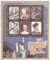 Gambia 2000 Monarchs Of The Millenium 6v M/s, Mint NH, History - Kings & Queens (Royalty) - Königshäuser, Adel