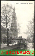 DELFT Vlamingstraat Met N. Kerk 1933 - Delft