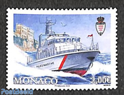 Monaco 2020 New Police Boat 1v, Mint NH, Transport - Various - Ships And Boats - Police - Unused Stamps