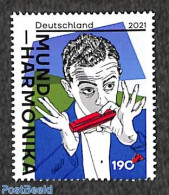 Germany, Federal Republic 2021 Mouth Harmonica 1v, Mint NH, Performance Art - Music - Musical Instruments - Unused Stamps