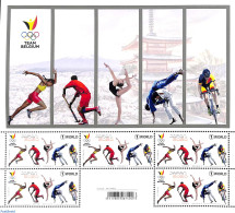 Belgium 2021 Olympic Games M/s, Mint NH, Sport - Athletics - Cycling - Gymnastics - Hockey - Judo - Olympic Games - Unused Stamps