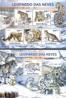 Guinea Bissau 2013 Snow Leopards 2 S/s, Mint NH, Nature - Cat Family - Guinea-Bissau