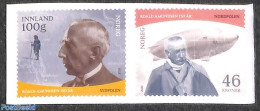 Norway 2022 Roald Amundsen 2v S-a, Mint NH, History - Science - Transport - Explorers - The Arctic & Antarctica - Zepp.. - Unused Stamps