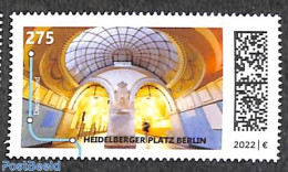 Germany, Federal Republic 2022 Heidelberger Platz, Metro Station 1v, Mint NH, Transport - Railways - Ongebruikt