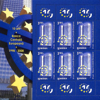 Romania 2008 European Central Bank M/s, Mint NH, History - Various - Europa Hang-on Issues - Banking And Insurance - Neufs