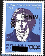 Benin 2009 Ludwig Von Beethoven, Overprint, Mint NH, History - Germans - Art - Composers - Ongebruikt