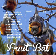 Tuvalu 2023 Fruit Bat S/s, Mint NH, Nature - Bats - Autres & Non Classés