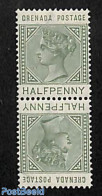 Grenada 1883 1/2d, Tete-Beche Pair, Mint NH - Andere & Zonder Classificatie