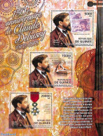 Guinea, Republic 2012 Claude Debussy 3v M/s, Mint NH, History - Performance Art - Various - Decorations - Music - Mone.. - Militaria