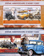 Guinea, Republic 2013 Henry Ford 2 S/s, Mint NH, Transport - Automobiles - Coches