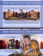 Guinea, Republic 2013 Garry Kasparov 2 S/s, Mint NH, Sport - Chess - Ajedrez