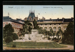 AK Szeged, Széchényi-tér, Tisza Lajos Szoborral  - Ungarn