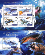 Guinea, Republic 2015 Prehistoric Water Animals 2 S/s, Mint NH, Nature - Fish - Prehistoric Animals - Vissen