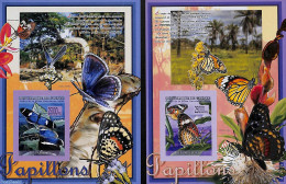 Guinea, Republic 2008 Butterflies 2 S/s, Imperforated, Mint NH, Nature - Butterflies - Other & Unclassified
