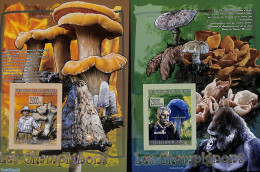 Guinea, Republic 2008 Mushrooms 2 S/s, Imperforated, Mint NH, Nature - Mushrooms - Champignons