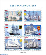 Central Africa 2023 Tall Ships , Mint NH, Transport - Ships And Boats - Boten