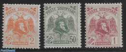 Albania 1922 Non Emitted Stamps, Without Overprint. 3v., Unused (hinged), Various - Errors, Misprints, Plate Flaws - Errores En Los Sellos