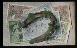 AK Geldscheine Mit Einem Hufeisen  - Munten (afbeeldingen)
