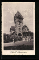 AK Hof I. B., Gasthaus Theresienstein Mit Besuchern  - Otros & Sin Clasificación