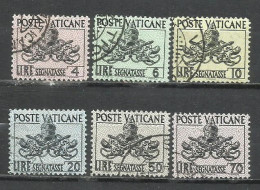 125C- SERIE COMPLETA TASAS PORTO VATICANO ESTADO IGLESIA 1954 Nº 13/18 - Usados