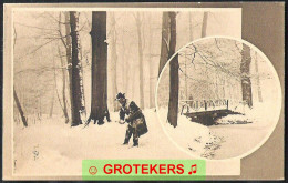 DEN HAAG Haagsche Bosch In Wintertooi Ca 1918 ?   Sneeuwballen ! - Den Haag ('s-Gravenhage)