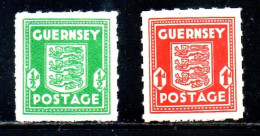 UK, GB, Great Britain, Guernsey, German Occupation, MNH, 1944, Michel 1, 2 - Guernsey