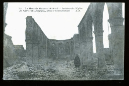 1072 - BELGIQUE - LA GRANDE GUERRE 1914-15 - Intérieur De L'Eglise De PERVYSE Après Le Bombardement - Diksmuide