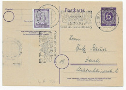 Ganzsache Leipzig Nach Jena, Rückseite Blanko, Bug Links - Lettres & Documents