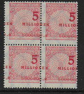 5 Millionen: MiNr. 317, Postfrisch, ** Im Viererblock Mit Druckverschiebung - Unused Stamps