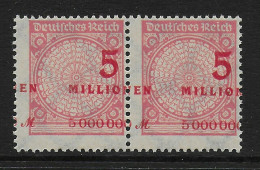 5 Millionen: MiNr. 317, Postfrisch, ** Im Waagr. Paar Mit Druckverschiebung - Unused Stamps