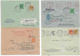 4x Briefe Um 1953, Schrobenhausen, München, 3x Davon Nachsendung - Storia Postale