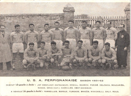 FR66 PERPIGNAN - USAP RUGBY - Usa Perpignanaise - Saison 1951 1952 - Animée - Belle - Perpignan