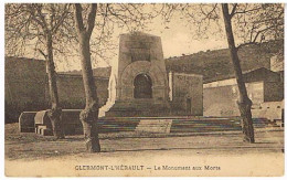 34  CLERMONT L HERAULT LE MONUMENT AUX MORTS - Clermont L'Hérault