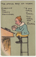 The Office Boy At Work - (Spatz Postcard) - 1911 - Johannesburg S.A. To Amsterdam, Netherlands - Humor