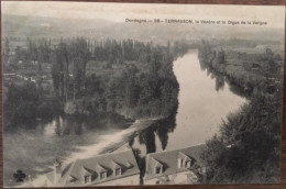 Cpa 24 Dordogne, TERRASSON, La Vézère Et La Digue De La Vergne, éd Trèfle Collas, écrite En 1908 - Terrasson-la-Villedieu
