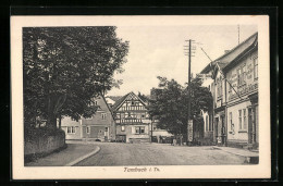 AK Tambach I. Th., Strassenpartie Mit Kolonialwarengeschäft  - Andere & Zonder Classificatie